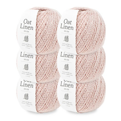 오트린넨 - [앵콜스] 오트린넨 Oat Linen (6볼묶음), 1팩, 310 페일핑크