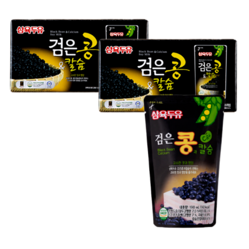 검은콩두유 - 삼육두유 검은콩&칼슘 검은콩두유 파우치, 190ml, 60개