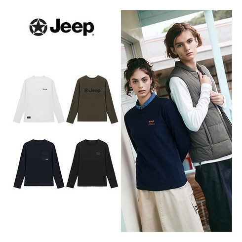 [지프] JEEP 남성 23FW 더블 웜 기모 티셔츠 4종