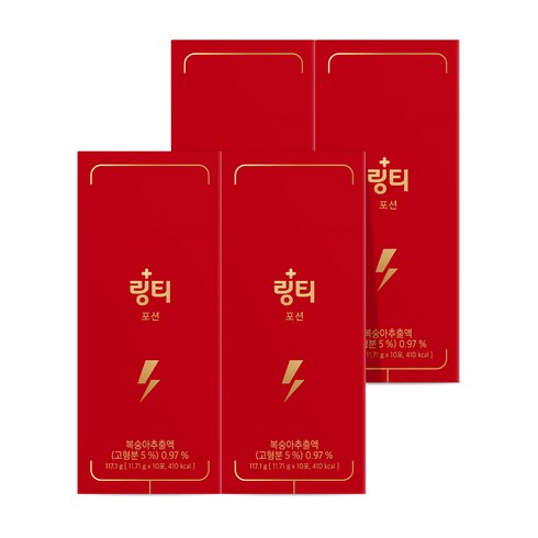 링티 - 링티 포션1.0 복숭아맛, 4박스, 10회분