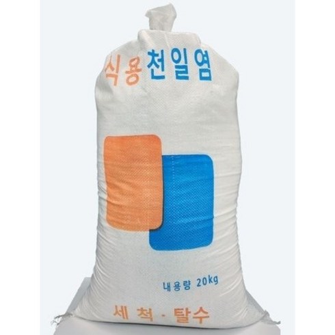 간수뺀 깨끗한 식용 굵은 천일염 소금 20kg 천일소금, 1개