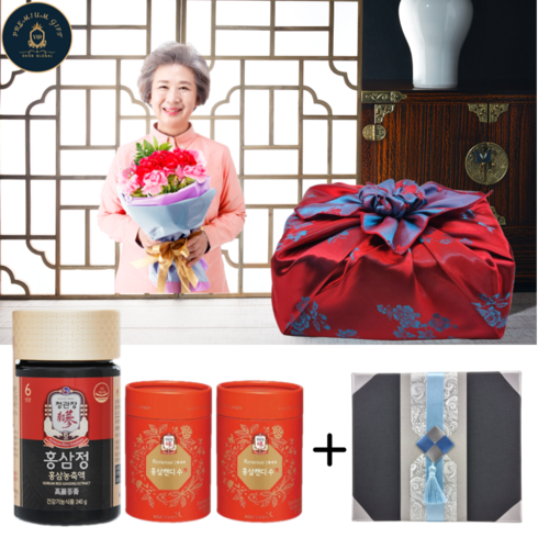 정관장 홍삼정 선물세트 + 고급 보자기 포장 240g 홍삼캔디 수, 홍삼정로얄240g+홍삼캔디수2개, 2개