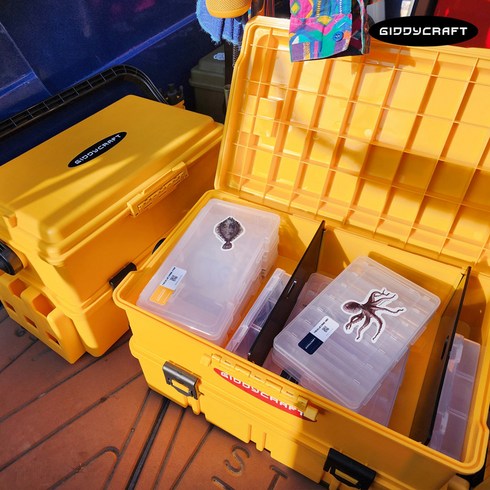 2023년 가성비 최고 낚시소품케이스 - 기디크래프트 국산태클박스 로드스탠드 에기케이스, 태클박스 : 오렌지옐로우(NEW)