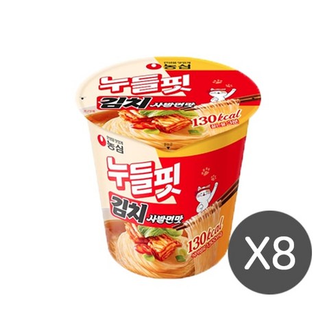 농심 누들핏 김치사발면맛 37.5g 8개입, 8개