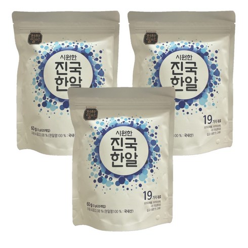 천하일미 시원한 진국 한알 (2g x 20ea)1팩/M, 3봉, 180g