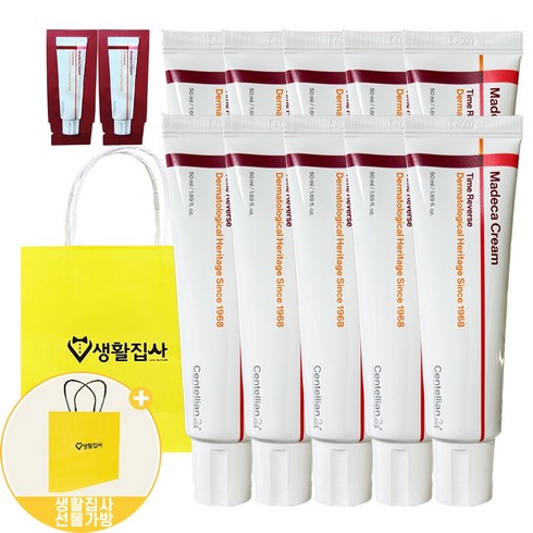 마데카크림타임리버스 - [센텔리안24 생활집사선물Set] 동국제약 마데카크림 타임리버스 50ml+샘플2매+생활집사 선물가방/ 보습 탄력 기미완화 안티에이징에 최적화된 마데카크림 생활집사선물세트, 생활집사선물가방, 10개, 50ml