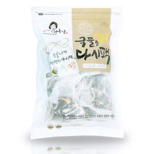 안옥남 맛있게 진한 국물용 다시팩 30p, 510g, 1개