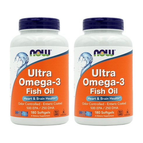 나우푸드 울트라 오메가 3 500 EPA 250 DHA 소프트젤, 180정, 2개
