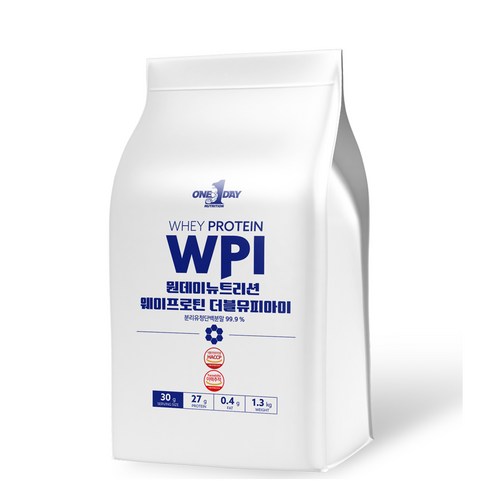 원데이뉴트리션 웨이프로틴 단백질 WPI 포대유청, 1.3kg, 1개