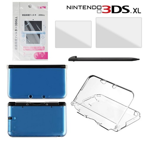 닌텐도 3DS XL LL 투명 크리스탈 케이스 풀커버 액정 필름 터치펜 3종 방탄셋트, 닌텐도 3DS XL(LL) 3종 방탄셋트, 1개