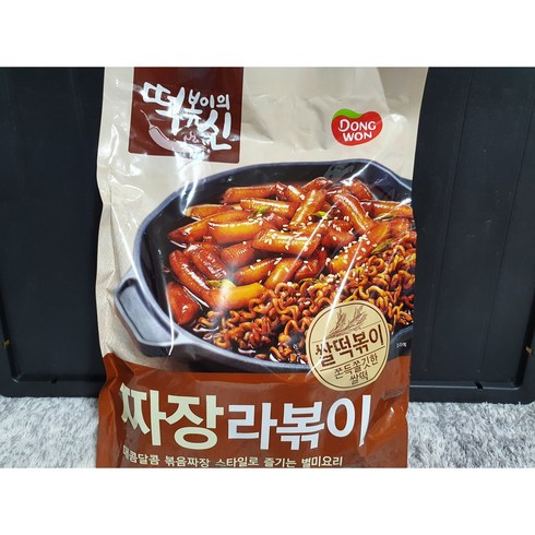 코스트코 떡볶이 - 코스트코 동원 떡볶이의 신 식사대용 간편식 / 캠핑 / 소풍 / 간식 매콤달콤 볶음짜장식 별미 짜장라볶이 6인분 1416g, 1.416kg, 2개