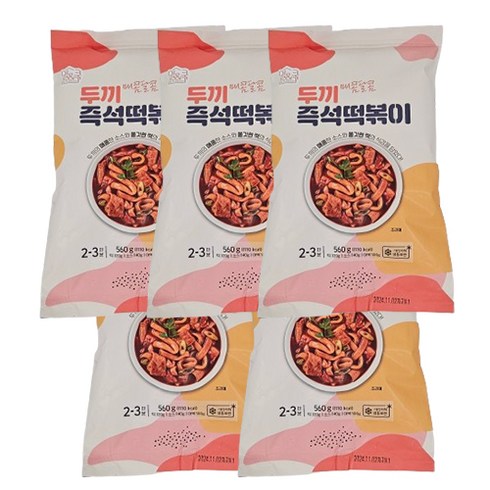 두끼 즉석 떡볶이 560g x 5팩, 5개