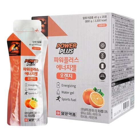일양약품 파워플러스 에너지젤 오렌지맛 40g, 20개