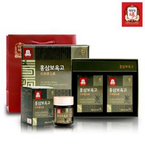 정관장 6년근 홍삼 진액 보옥고 선물세트 200g 2병 + 쇼핑백, 2개, 100g