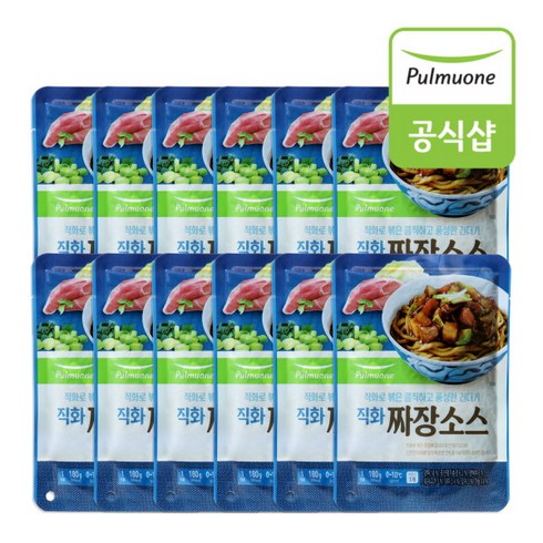 [풀무원] 직화 짜장소스 180g(1인분) 12봉, 12개, 180g