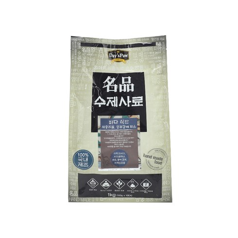 데이스포 반려견 전연령용 바다식단 수제사료, 생선, 1kg, 1개