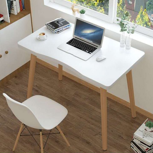 책상의자세트 - SET 상품_ DIY 책상+의자 공부 독서실 학원 서재 컴퓨터 노트북 보조 책상 1인용 테이블 조립식 간이, 화이트+의자 SET
