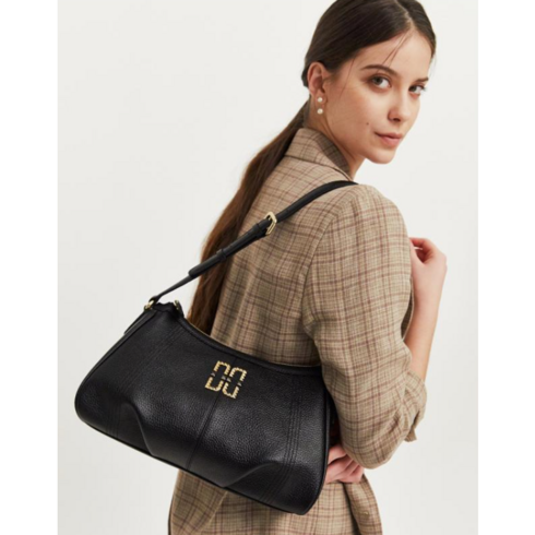 닥스 악세서리 여성 populet블랙 DD로고 소가죽 체인숄더백