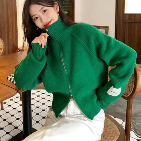2023년 가성비 최고 간절기아우터 - 메이킹유 간절기 아우터 캐주얼 니트가디건 A2358레모니트집업