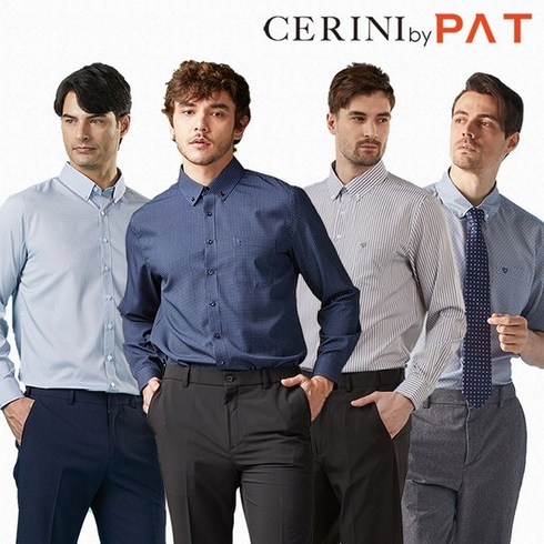 CERINI by PAT 남성 스판 셔츠 4종 세트