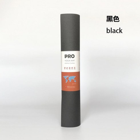 만두카 st 요가매트 프로라이트 맞춤형로고, 블랙, 1개