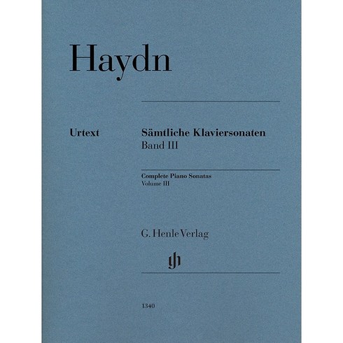 Haydn - Complete Piano Sonatas Volume III 하이든 - 피아노 소나타 3권 [HN1340] Henle 헨레