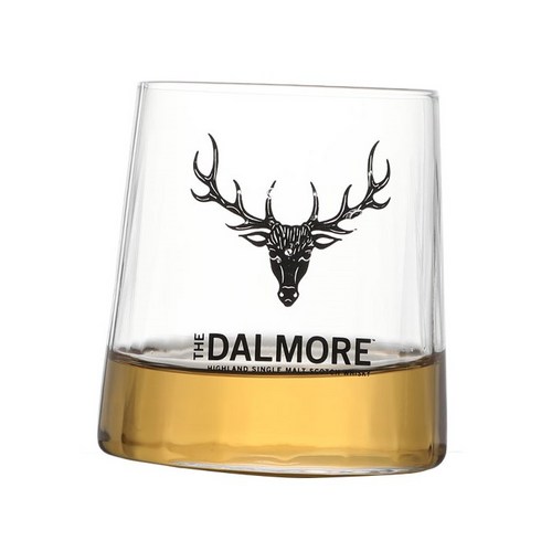 '한정판' DALMORE 달모어 커스텀 메이드 크리스탈 소재 수공 앤틱 위스키 글라스, 2개