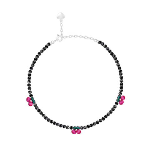 hollowbraceletcry/rosm - Black Cherry Crystal Beads Bracelet [MSJ-BZJ90174]