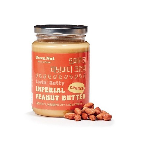 임페리얼 피넛 버터 400g 스무스1병+크런치1병, 단일옵션