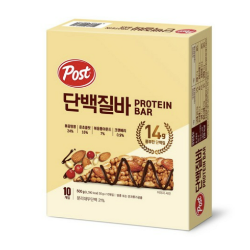 포스트 단백질바, 3개, 500g