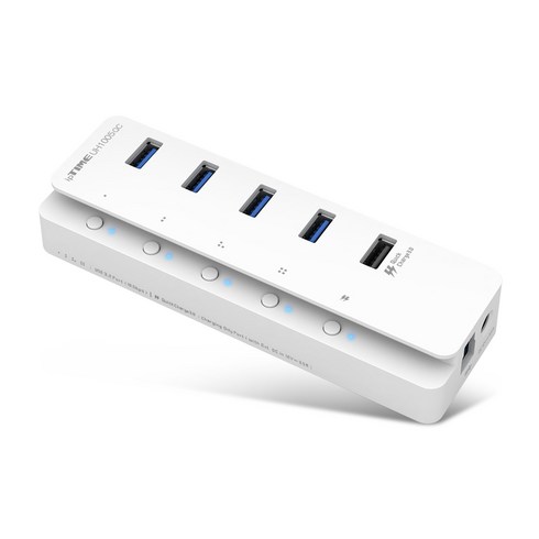 uh1005qc - ipTIME - UH1005QC 5Port USB Hub / 1 Port Quick Charge 3.0 + 4Ports USB 3.2 Gen2 Blue LED x5 (Power)