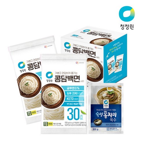 청정원 콩담백면 사리150g x 20개 + 동치미육수 300g x 20개, 단품