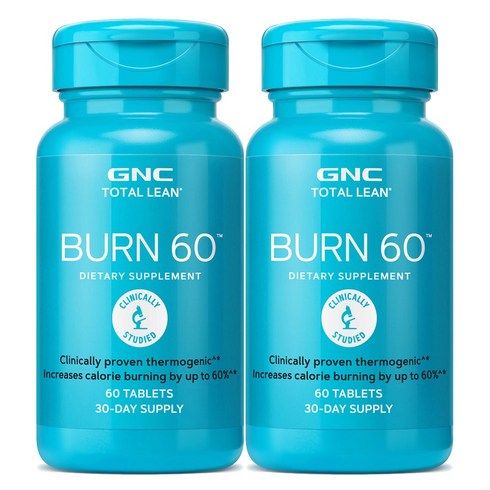 GNC TOTAL LEAN BURN 60 60TABLETS 30-DAY SUPPLY 토탈린 번 60정 2개, 60개