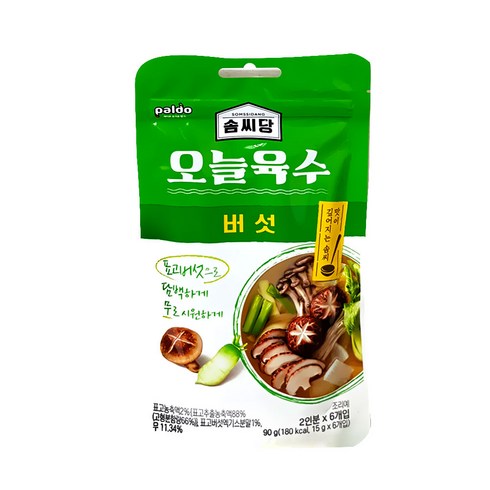 팔도 솜씨당 오늘육수 버섯 15g x 12개(2봉) 액상스틱, 12개, 상세페이지 참조, 상세페이지 참조