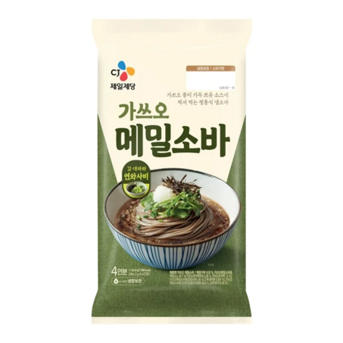 cj메밀소바 - 가쓰오메밀생면(4인분), 2개