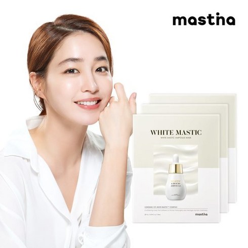 2023년 가성비 최고 화이트매스틱 - 최신상 매스티나 화이트매스틱 마스크팩 3박스, 3개, 28ml