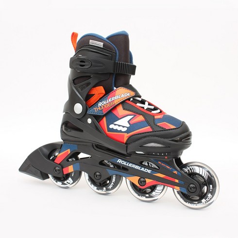 롤러블레이드 썬더 XC 아동 인라인스케이트 주니어 인라인 사은품4종, 블랙레드