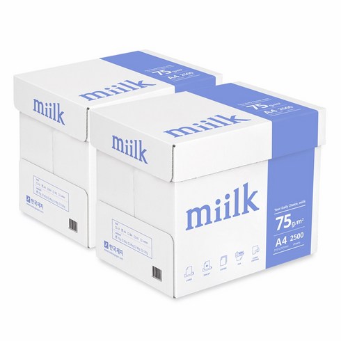예스75g5000매 - 밀크(miilk)) 75g 복사용지, 5000매, A4