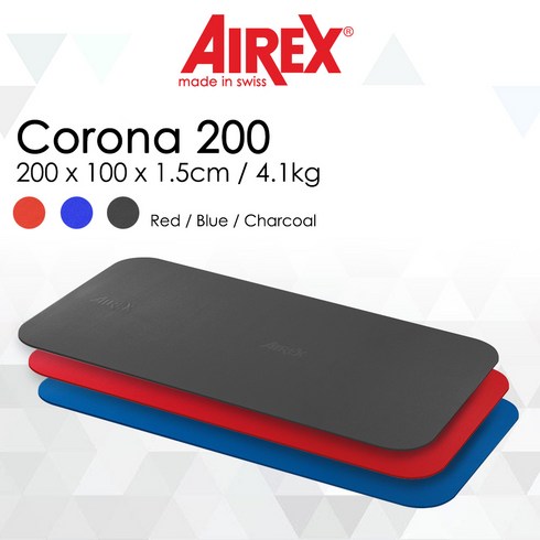 2023년 가성비 최고 thecareeqm582 - 스위스 에어렉스 AIREX CORONA200 와이드 요가매트, 챠콜