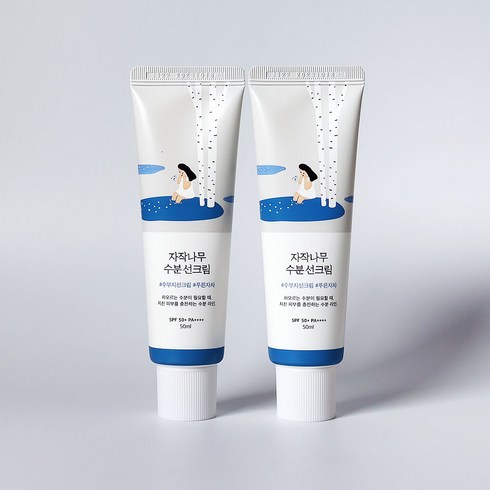 라운드랩 자작나무 수분 선 크림 50ml 1+1 (SPF 50+ PA++++), 2개