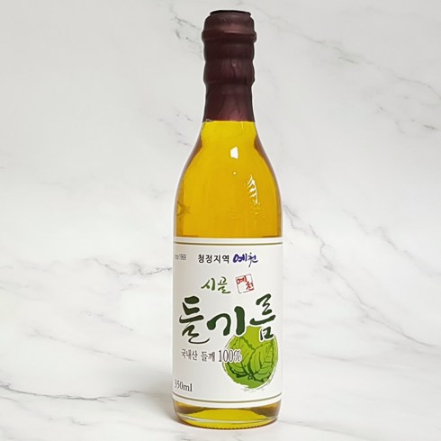 국내산들기름 - [예천들기름] 국산 350ml 저온으로 살짝 볶은 건강한 들기름, 1개