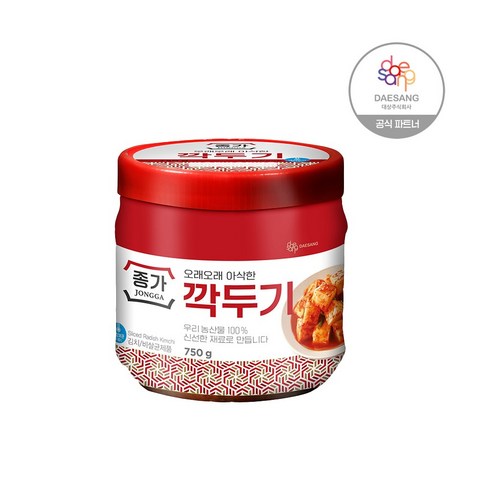 종가집깍두기 - 종가 깍두기 750g (PET), 3개