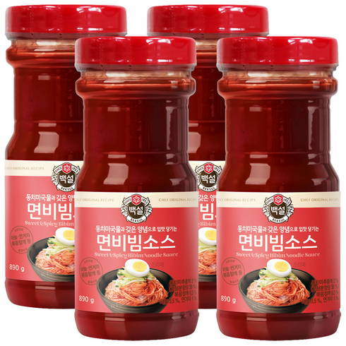 백설면비빔소스 - 백설 면비빔소스, 4개, 890g