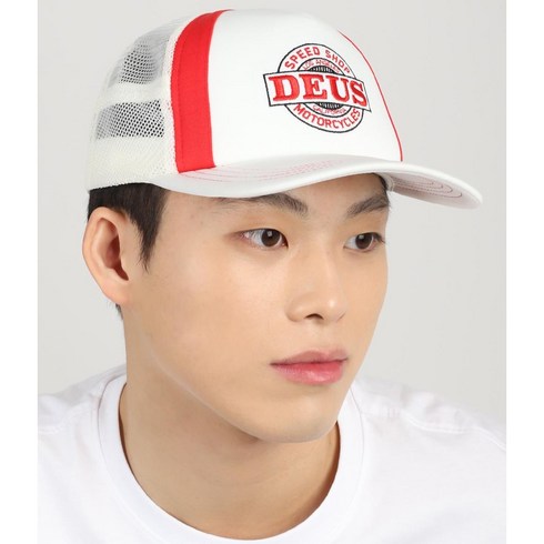 데우스모자 - [공식정품] 데우스 엑스마키나 모자 핫스트릭 트러커 캡 화이트 DMS237197-WHT