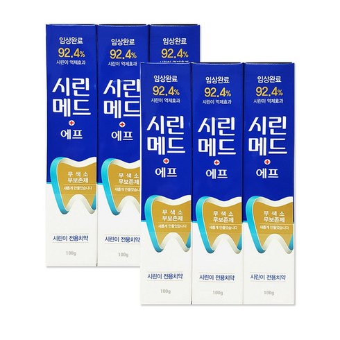 시린메드 에프 치약, 100g, 6개