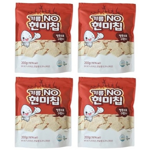 경성미가 기름NO 현미칩 200G 4개