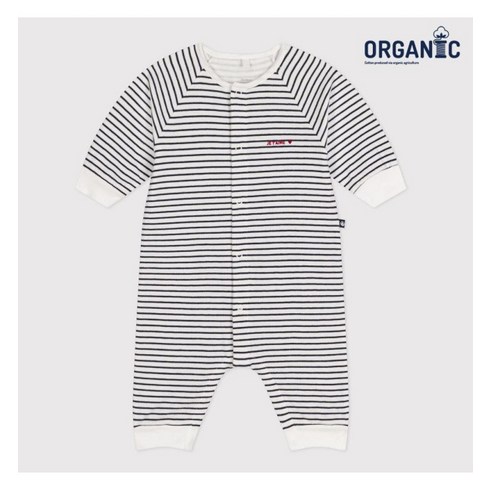 petitbateau - 쁘띠바또 쁘띠바또 스트라이프 점프수트 (NUS41NB20F_DN)