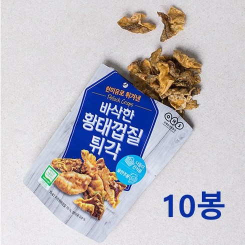 오희숙 명인이 만든 바삭한 황태껍질튀각 10봉 바삭한 맥주안주 튀각, 35g, 10개