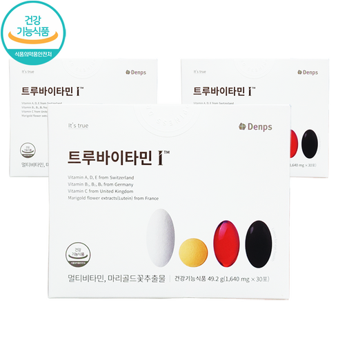 덴프스 트루바이타민I 멀티비타민루테인 10개월분 - 덴프스 트루바이타민 I 30p 3개, 1640mg