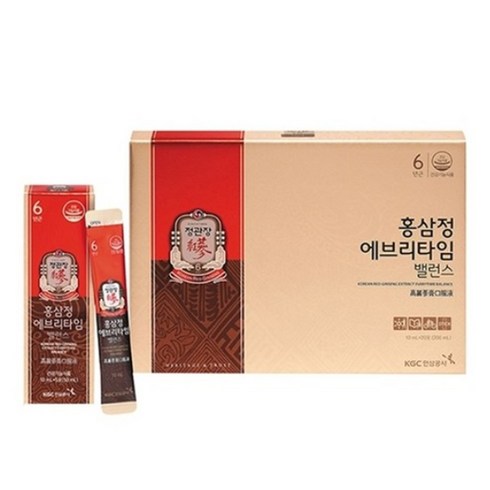 정관장 에브리타임 밸런스 10ml x 20포 (1박스 ~ 6박스) 쇼핑백 미 포함, 200ml, 4개